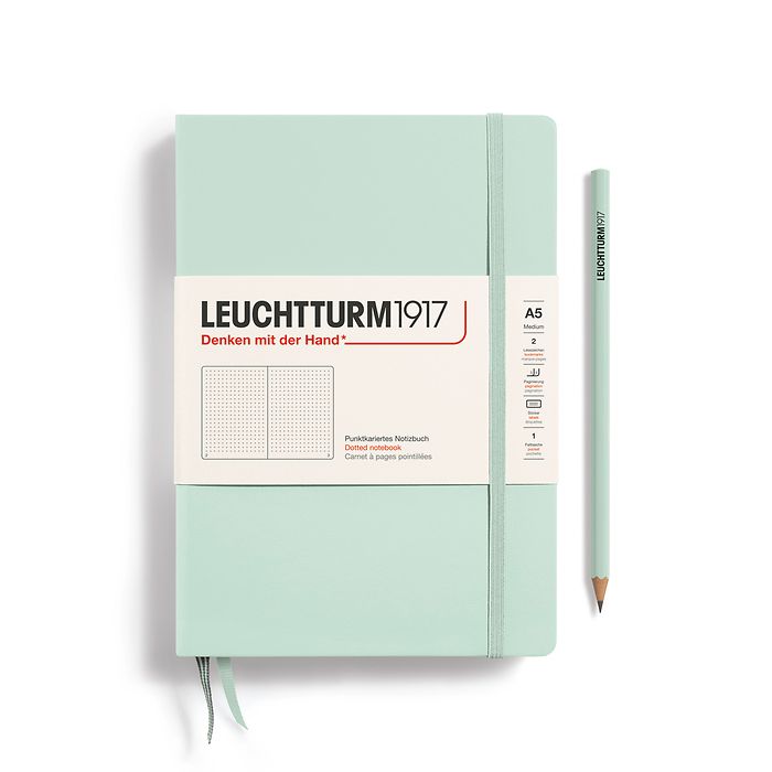 LEUCHTTRUM 1917 - Hardcover A5 Notebook - 251 numbered pages - Mint Green