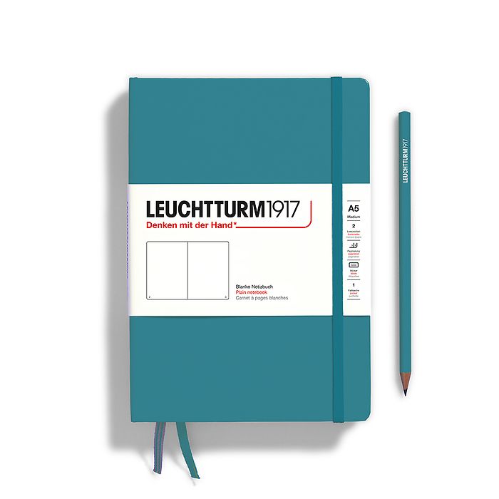 Leuchtturm1917 - A5 Notebook - Medium - Hardcover - Blank - Ocean