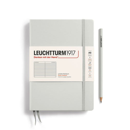 Leuchtturm1917 - A5 Notebook - Medium - Hardcover - Ruled - Light Grey