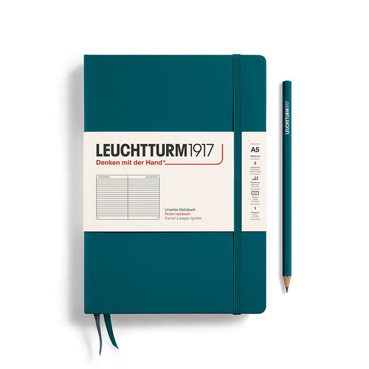 Leuchtturm1917 - A5 Notebook - Medium - Hardcover - Ruled - Pacific Green