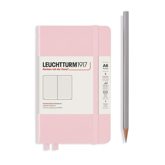 LEUCHTTURM 1917 - A6 Pocket Notebook - 187 Pages - Hardcover - Dotted - Powder Pink