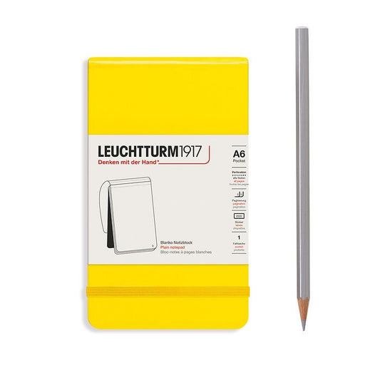 Leuchtturm1917 - A6 Pocket Notepad - 184 Pages - Hardcover - Blank - Lemon