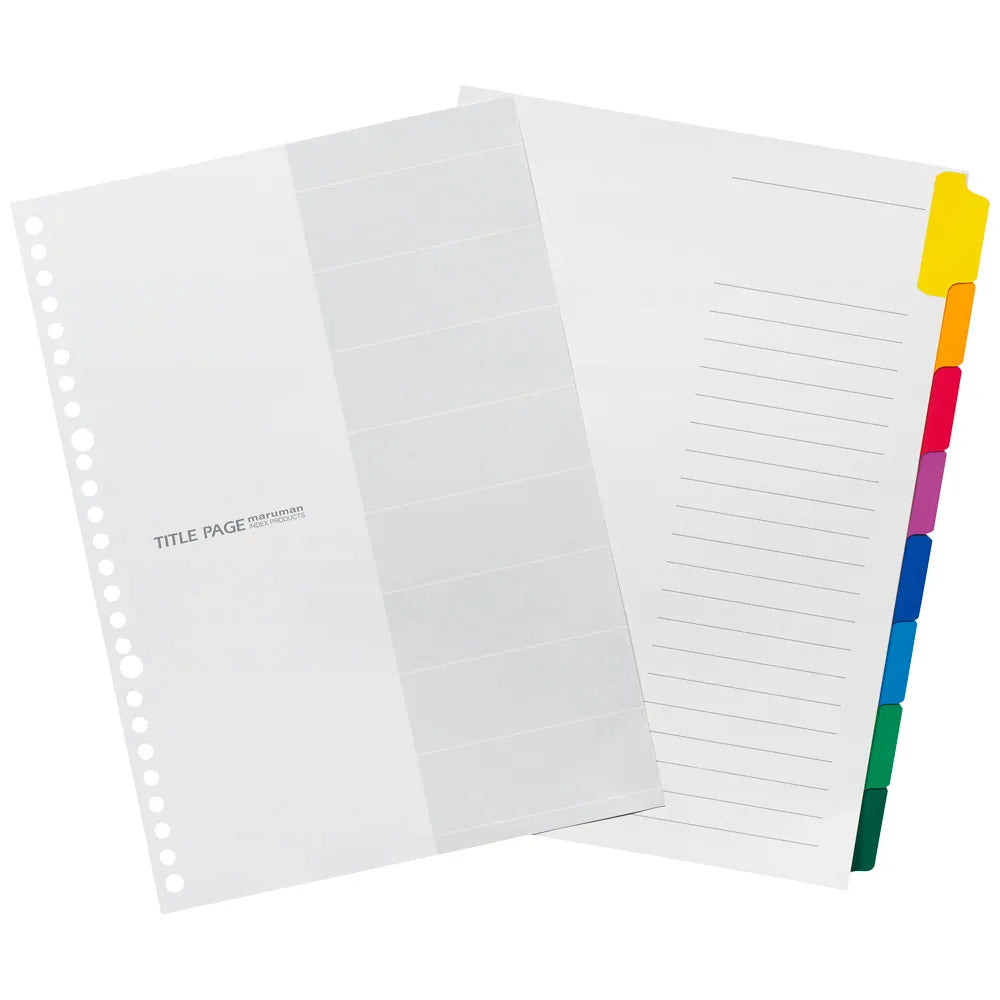 MARUMAN - B5 Size - Laminated Tab Index - 8 Sheets