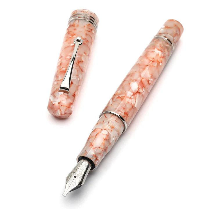 Leonardo Pen - Momento Zero Fountain Pen - Angel Skin (Rose Gold Trim)