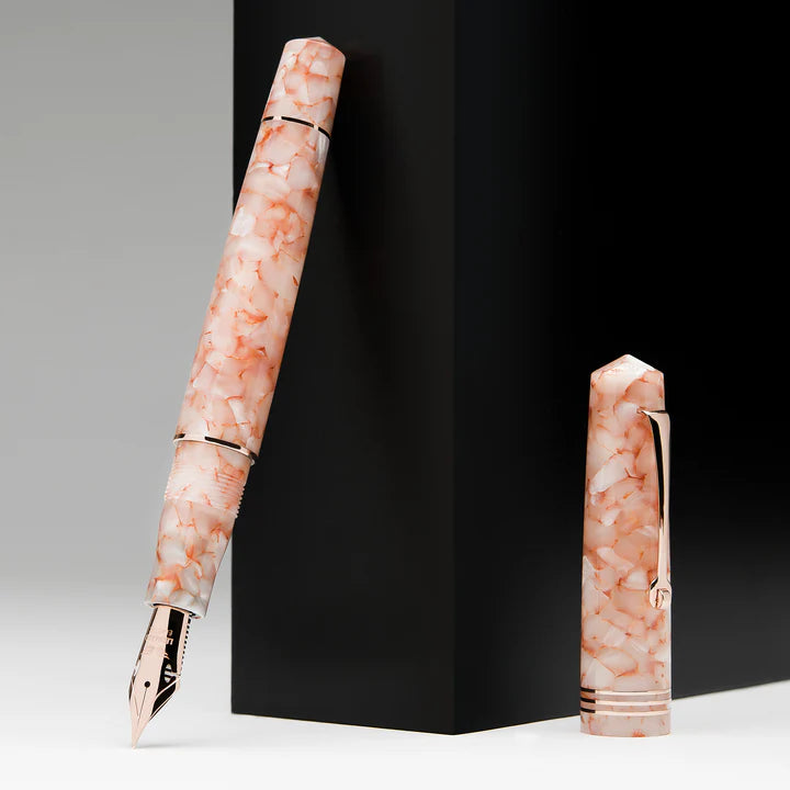 Leonardo Pen - Momento Zero Fountain Pen - Angel Skin (Rose Gold Trim)