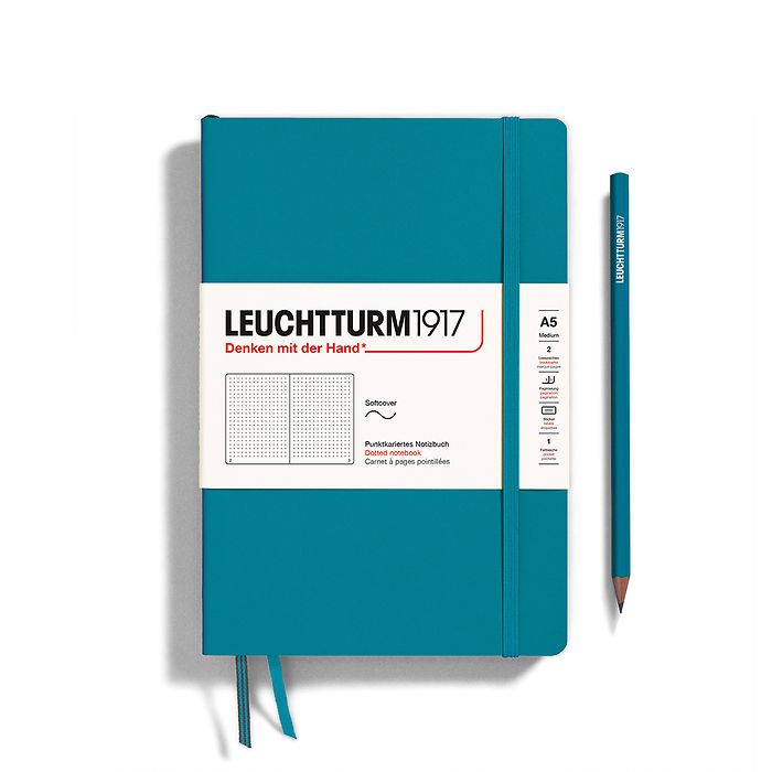 LEUCHTTRUM 1917 – A5 Softcover Notebook - 123 numbered pages - Ocean
