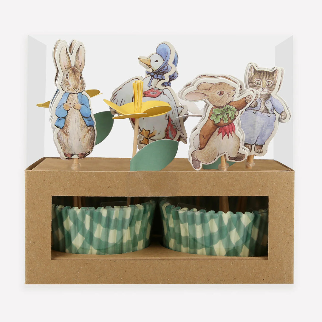 MERI MERI - Peter Rabbit - Cupcake Wrappers and Toppers - Pack of 24