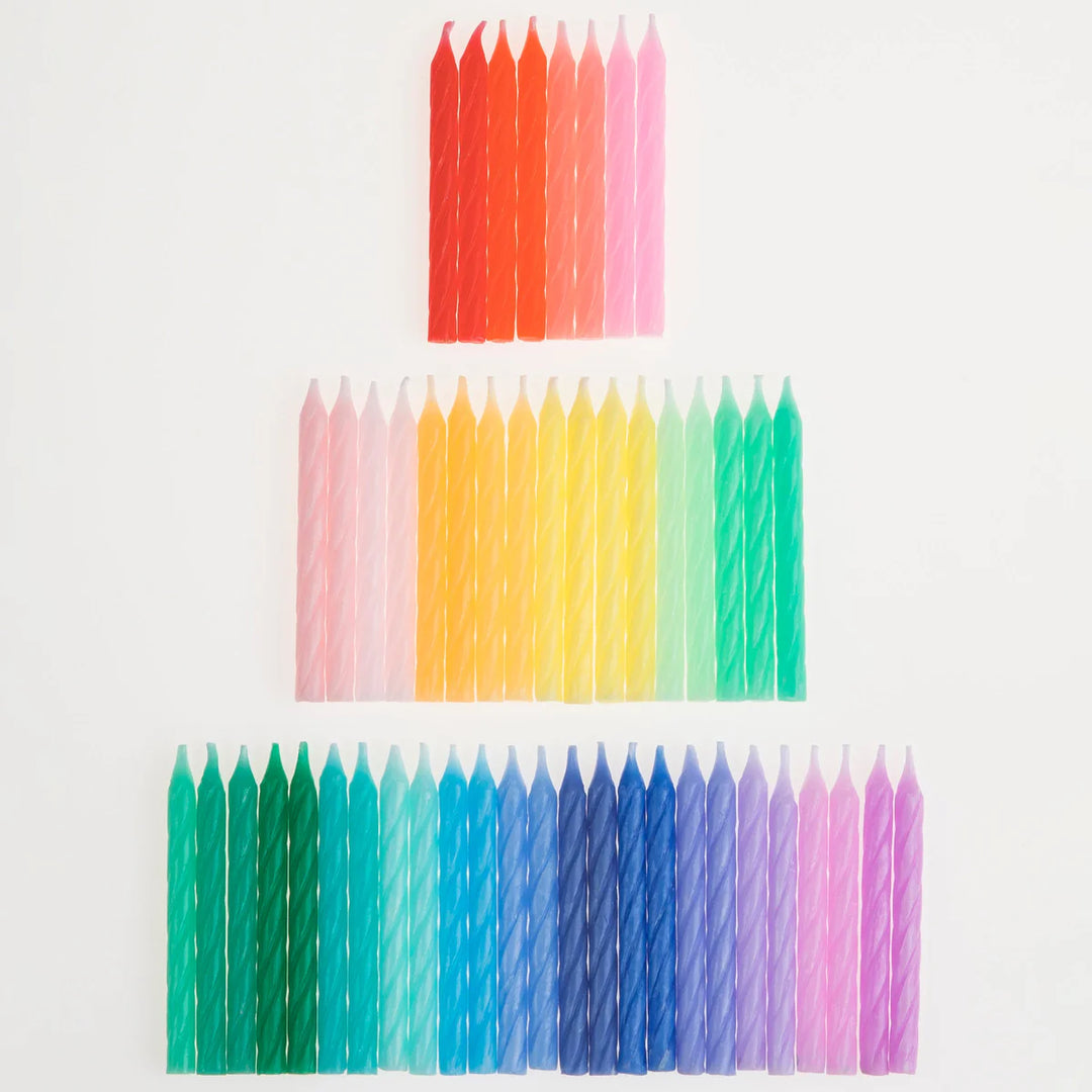 MERI MERI - Rainbow Colours Birthday Candle Set - Pack of 50