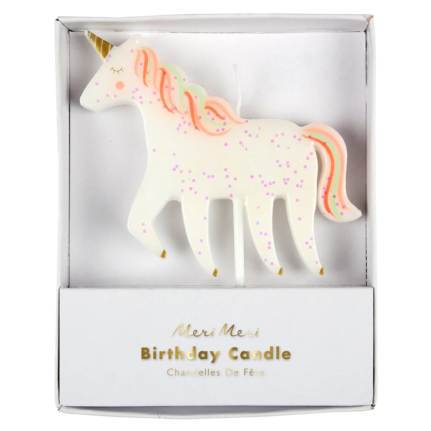 Meri Meri - Birthday Glitter Candle - Unicorn