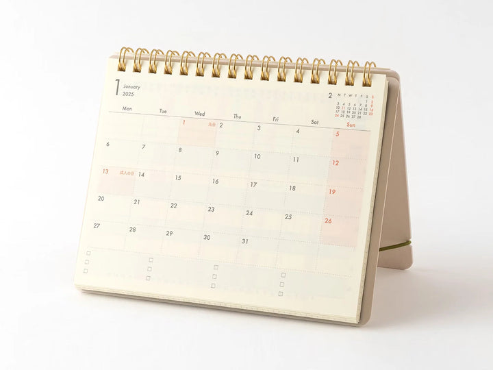 MIDORI - Plus Stand Diary 2025 - B6 - Beige