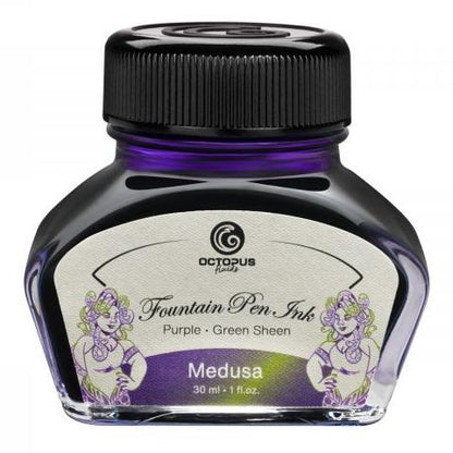 Octopus Fluids - Sheening 30ml Fountain Pen Ink - Medusa Violet/Green