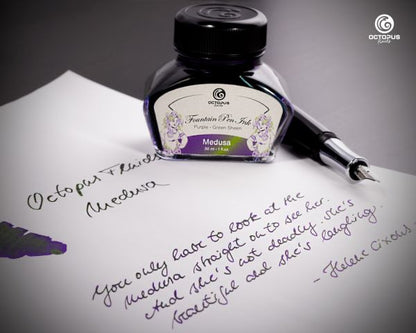 Octopus Fluids - Sheening 30ml Fountain Pen Ink - Medusa Violet/Green