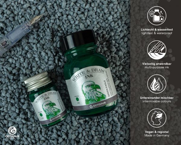 Octopus Fluids - Write & Draw Ink 50ml - 374 Green Eagle