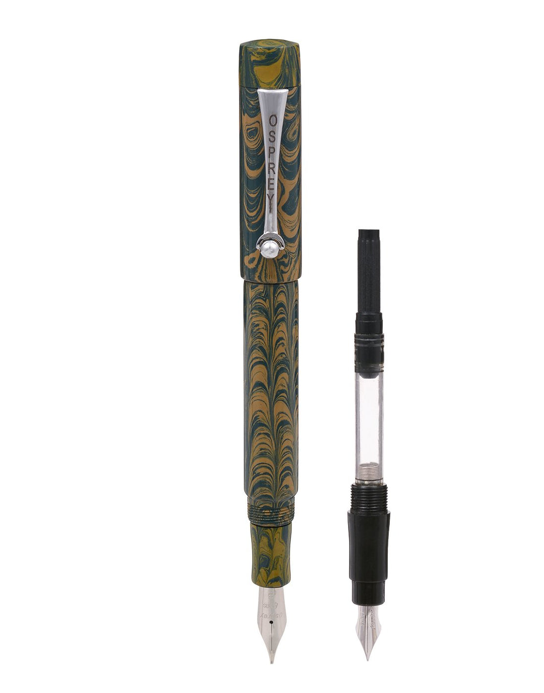 OSPREY PENS - MILANO Fountain Pen "Semper Fi Ebonite" With Standard And Flex Nib Options - Buchan's Kerrisdale Stationery
