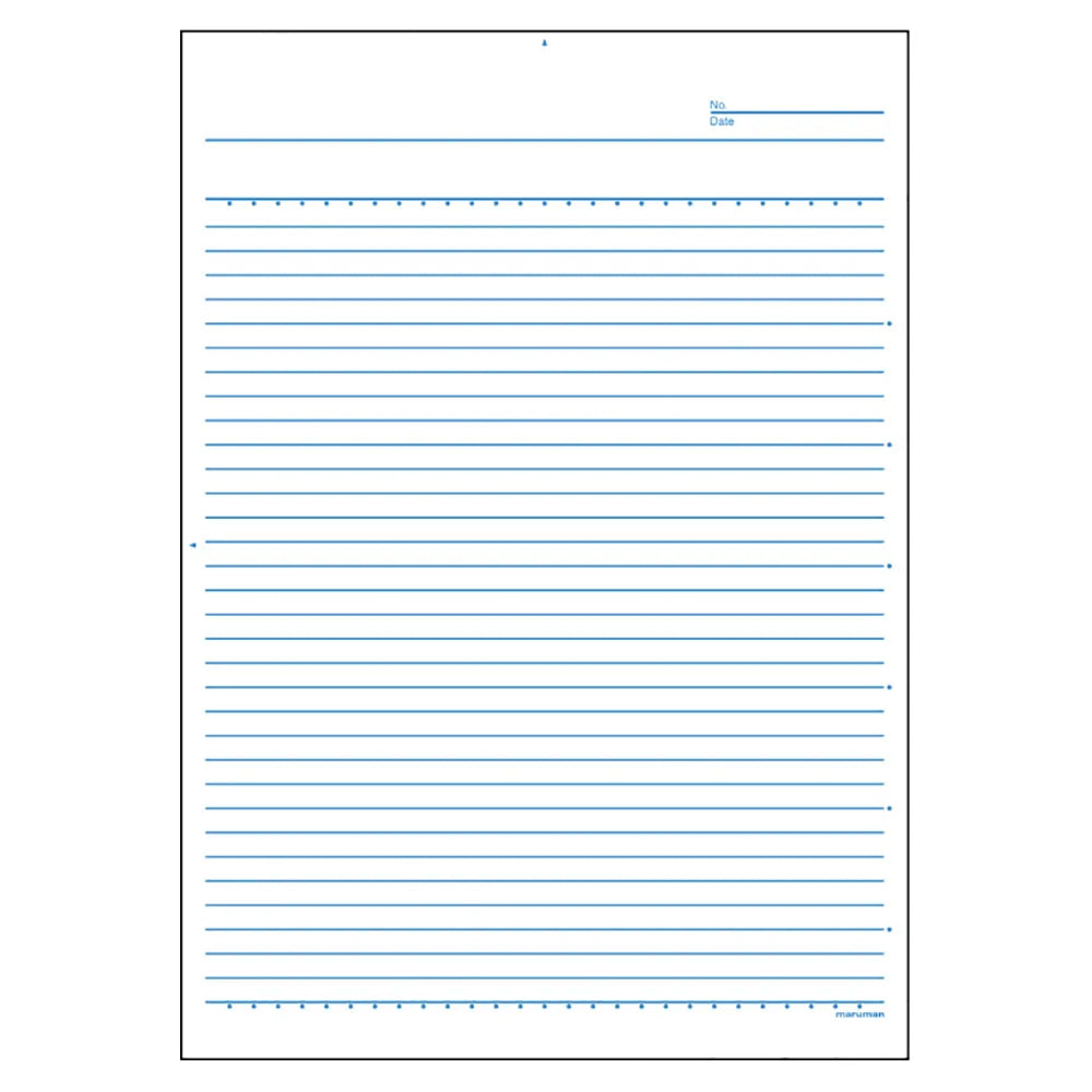 Maruman - A4 Loose Leaf Paper - 7mm Ruled Report Paper Pad