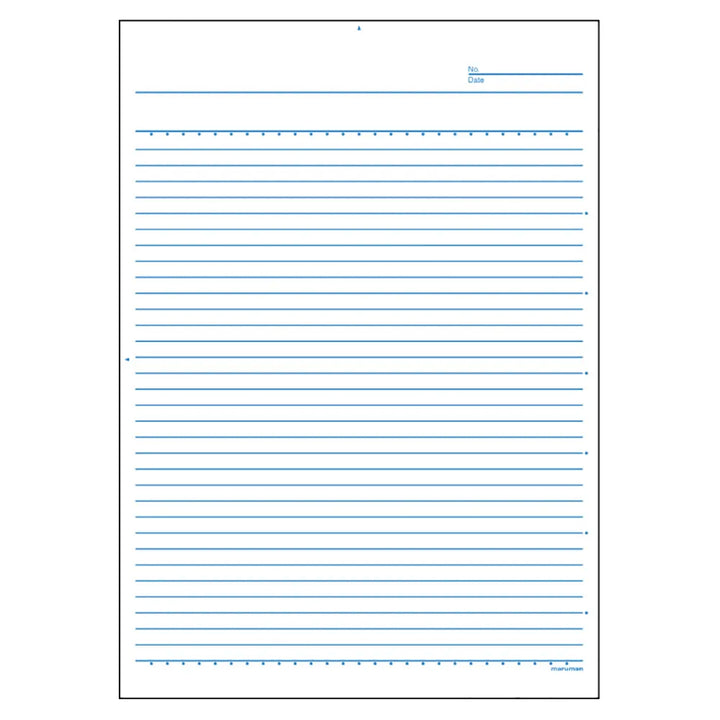 Maruman - A4 Loose Leaf Paper - 7mm Ruled Report Paper Pad