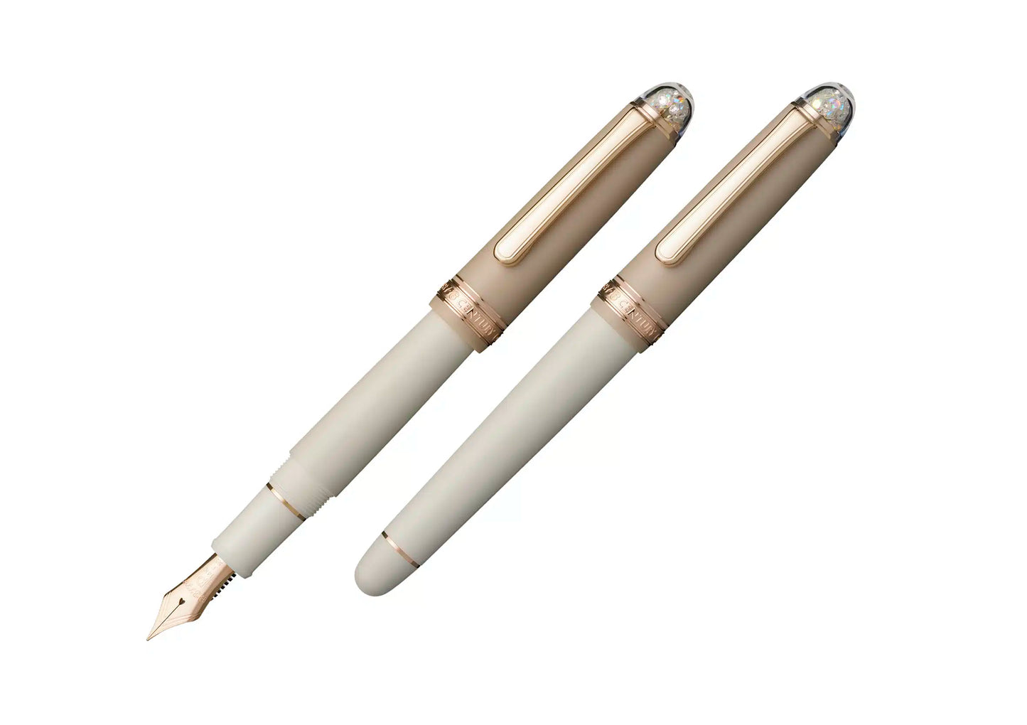 PLATINUM - #3776 Century Fountain Pen - Shape of Heart - Chai Latte