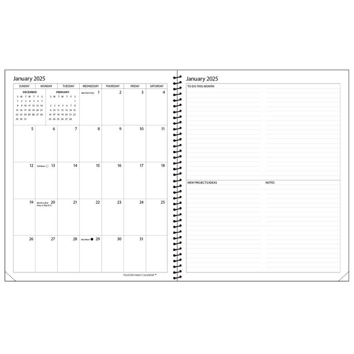 POLESTAR - FAMILY CALENDAR PLANNER - 2025