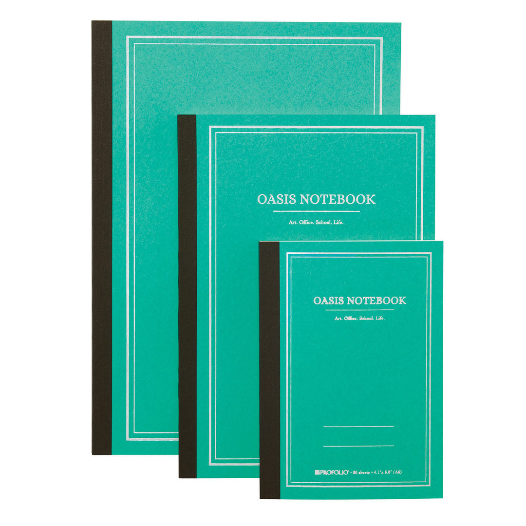 PROFOLIO - Oasis Journal - A6 &amp; A5 Assorted Colors - Winter Green