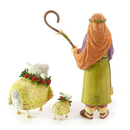 Patience Brewster - Nativity Shepherd & Sheep Figures (Set of 3)