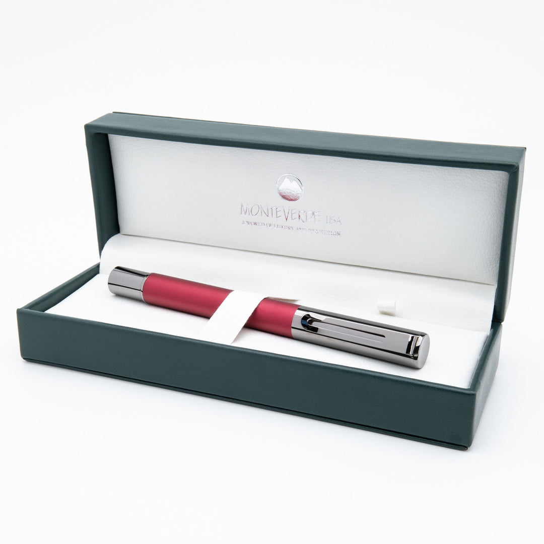 MONTEVERDE: RITMA MAGNETIC CLIP - ROLLERBALL PEN - RED