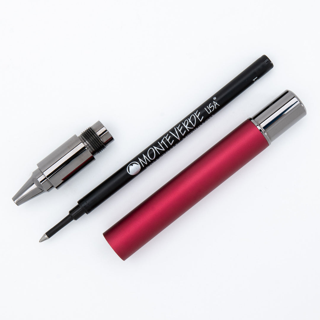 MONTEVERDE: RITMA MAGNETIC CLIP - ROLLERBALL PEN - RED