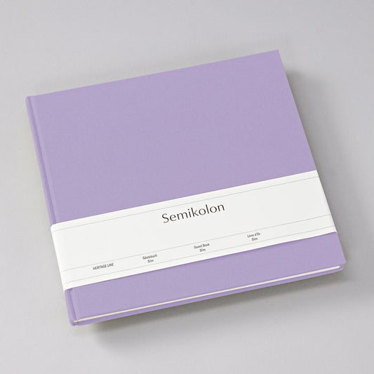 SEMIKOLON - GUEST BOOK SLIM - LILAC SILK