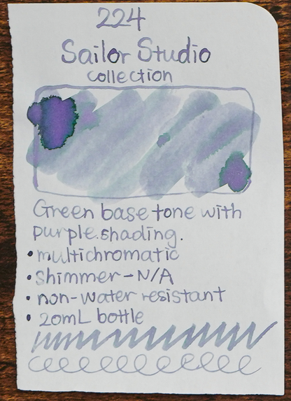 Sailor Ink Studio Review - Ink Swatch - 224