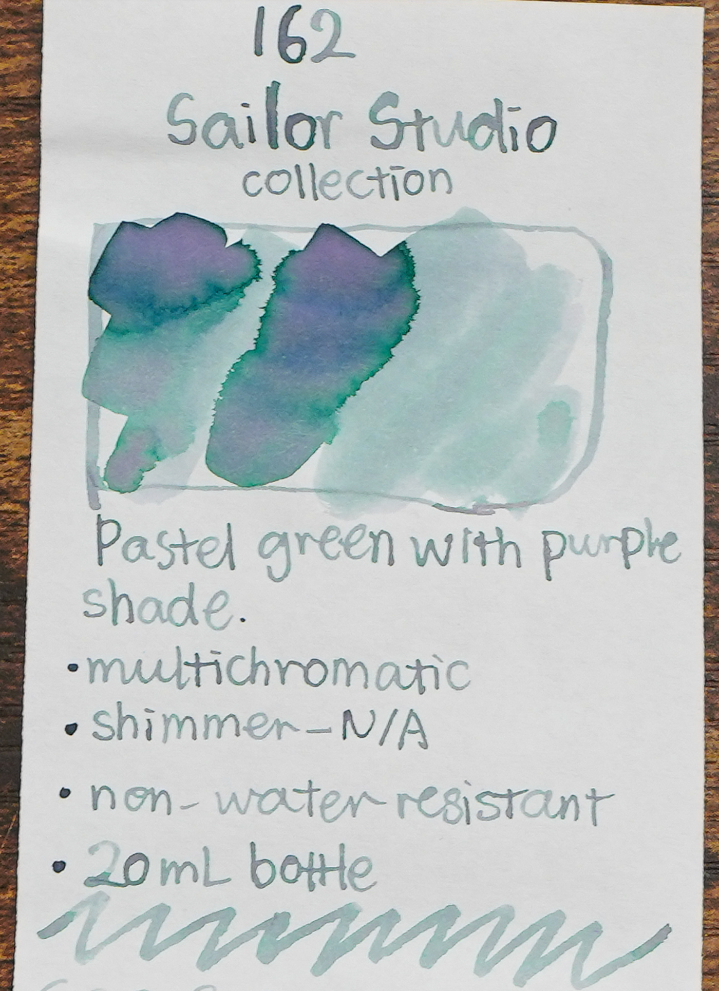 Sailor Ink Studio Review - Ink Swatch - 162