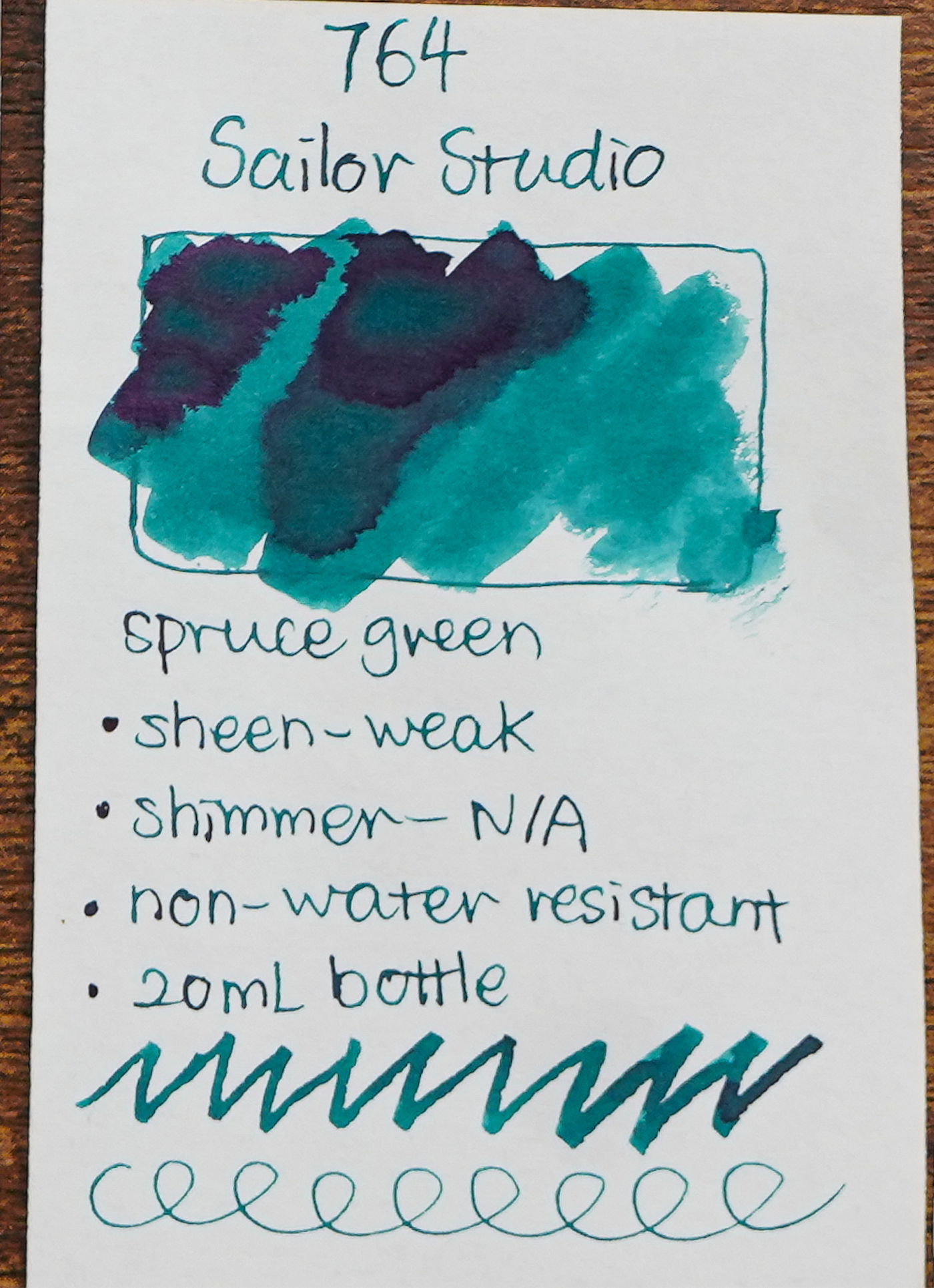 Sailor Ink Studio Review - Ink Swatch - 764