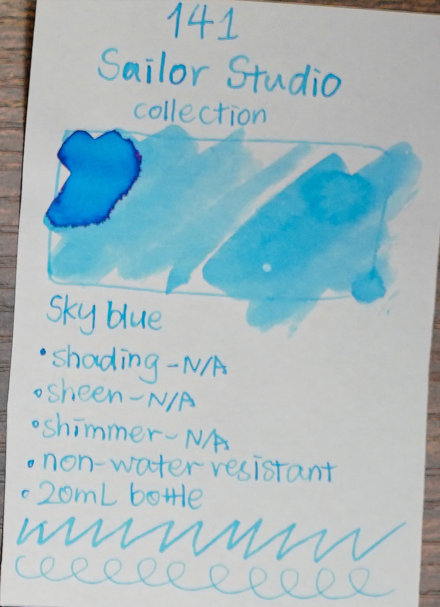 Sailor Ink Studio Review - Ink Swatch - 141