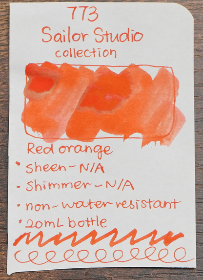 Sailor Ink Studio Review - Ink Swatch - 773