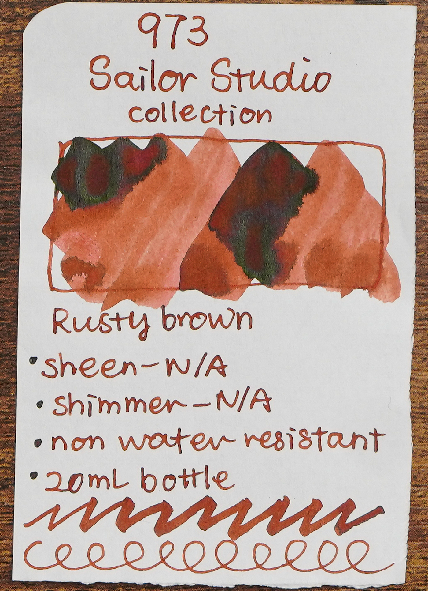 Sailor Ink Studio Review - Ink Swatch - 973