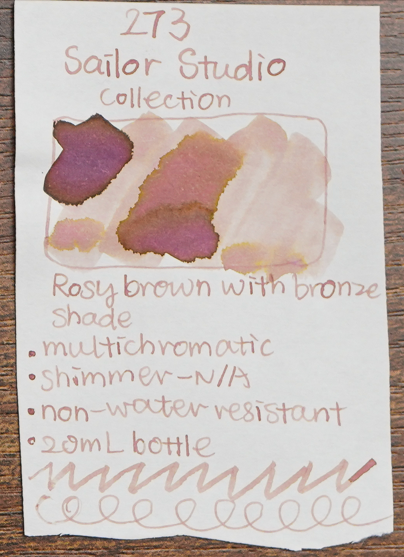 Sailor Ink Studio Review - Ink Swatch - 273