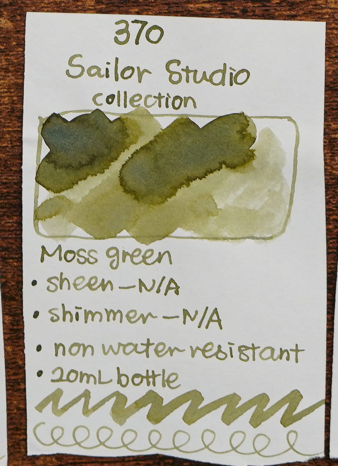 Sailor Ink Studio Review - Ink Swatch - 370