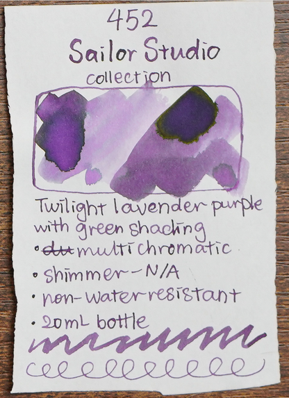 SAILOR - Ink Studio 20mL Bottle Ink  - Part I (#023 ~ #530) - Buchan's Kerrisdale Stationery