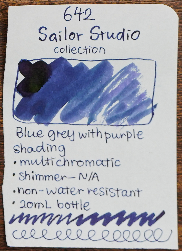 Sailor Ink Studio Review - Ink Swatch - 642