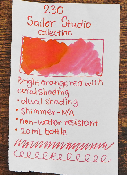 Sailor Ink Studio Review - Ink Swatch - 230