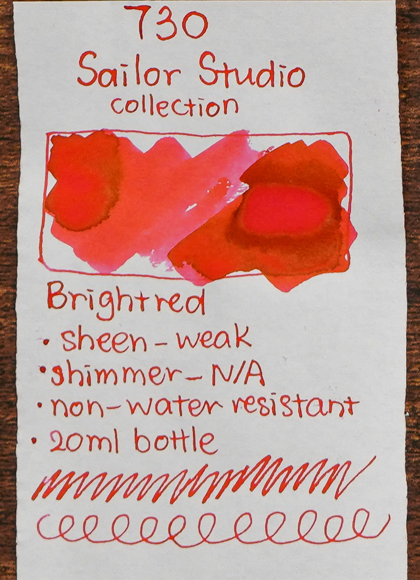 Sailor Ink Studio Review - Ink Swatch - 730