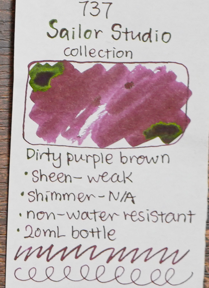 Sailor Ink Studio Review - Ink Swatch - 737