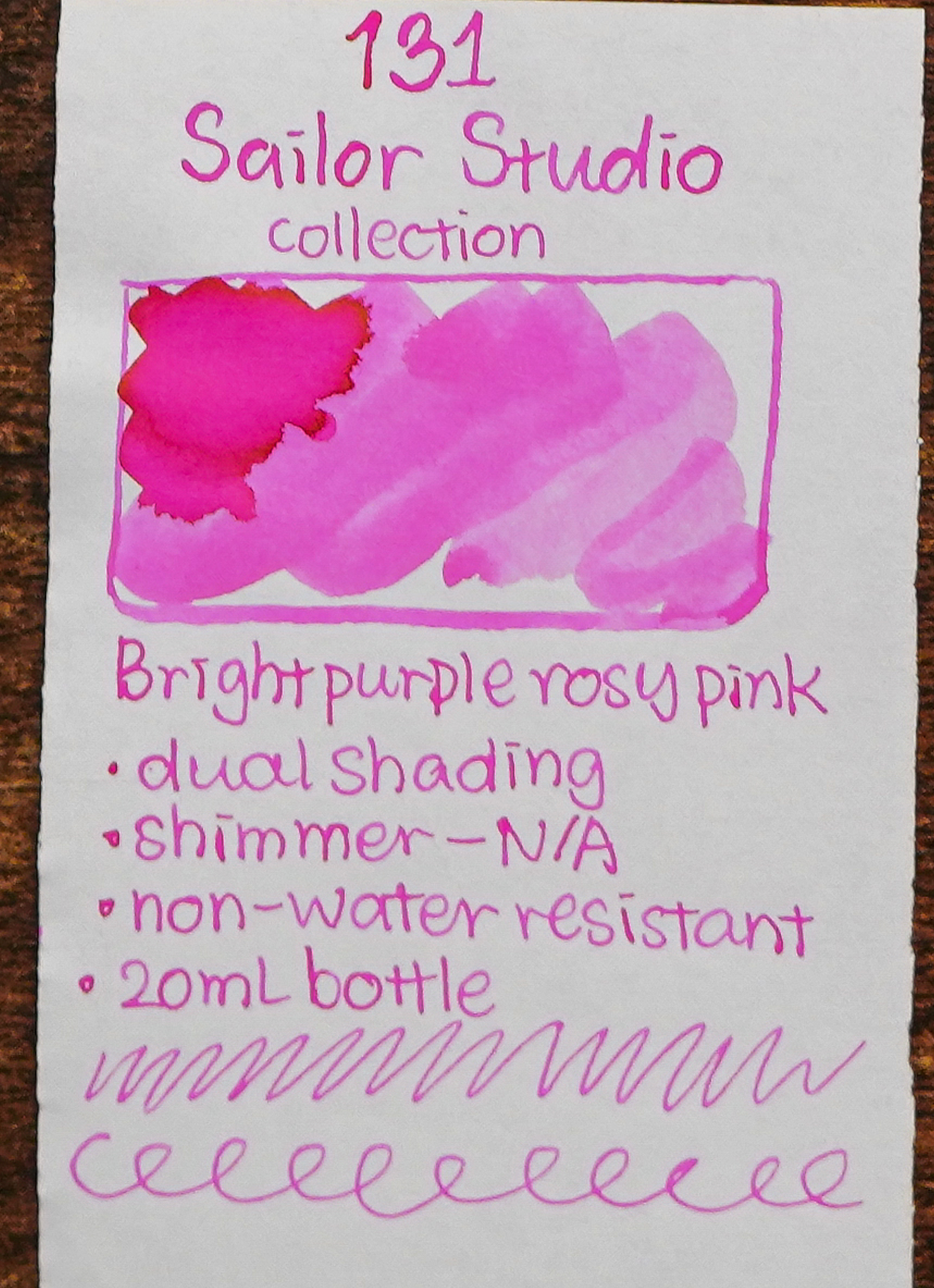 Sailor Ink Studio Review - Ink Swatch - 131