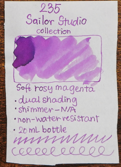 SAILOR - Ink Studio 20mL Bottle Ink  - Part I (#023 ~ #530) - Buchan's Kerrisdale Stationery