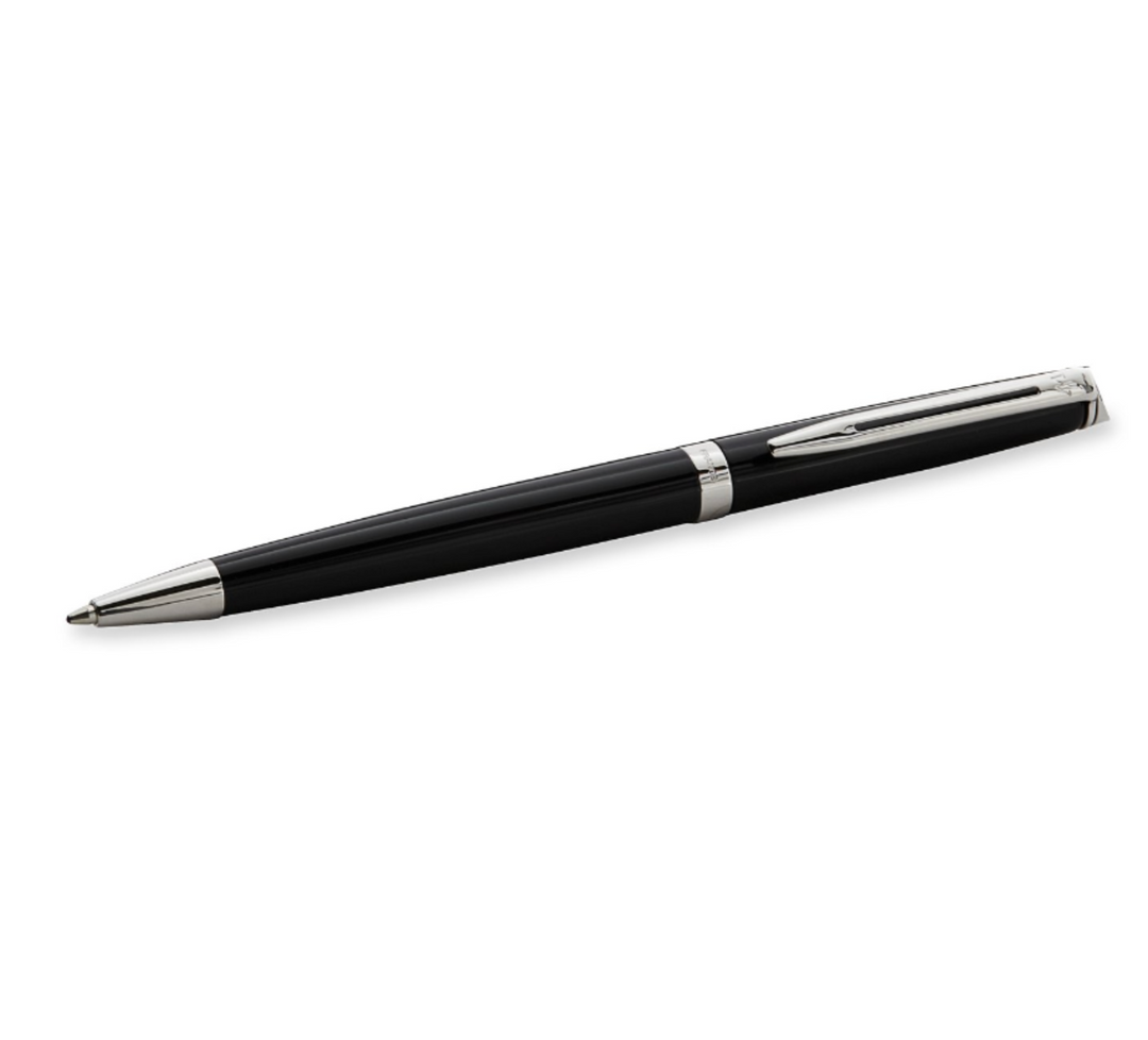 WATERMAN Hémisphère Ballpoint Pen - Black Lacquer with Chrome Trim