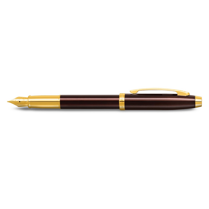 Sheaffer - 100 Rollerball Pen - Glossy Coffee Brown with Gold Trim