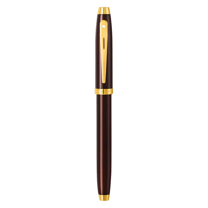 Sheaffer - 100 Rollerball Pen - Glossy Coffee Brown with Gold Trim