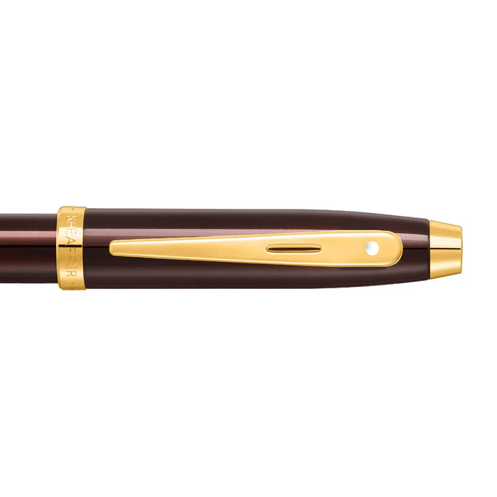 Sheaffer - 100 Rollerball Pen - Glossy Coffee Brown with Gold Trim