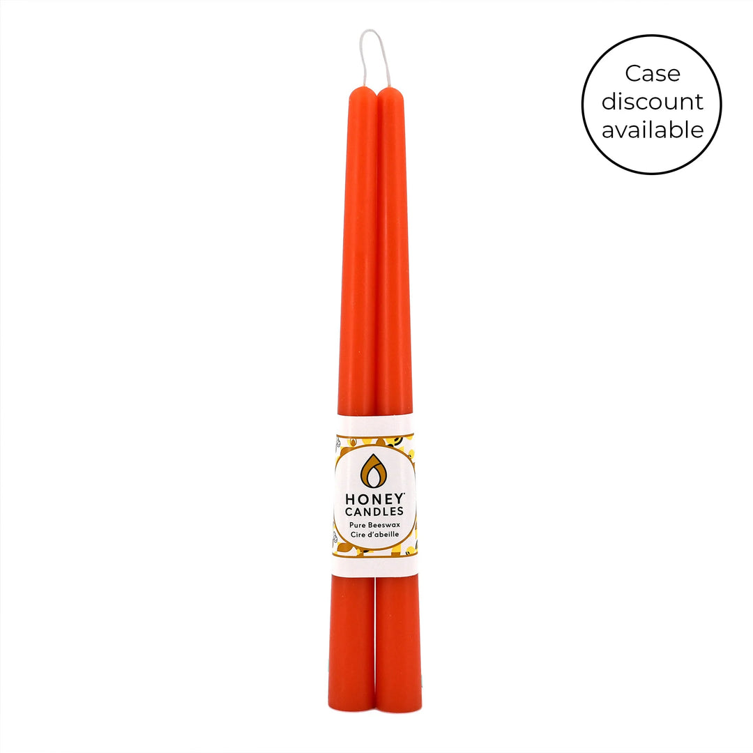 Honey Candles - 12 Inch Taper Candles - Pair