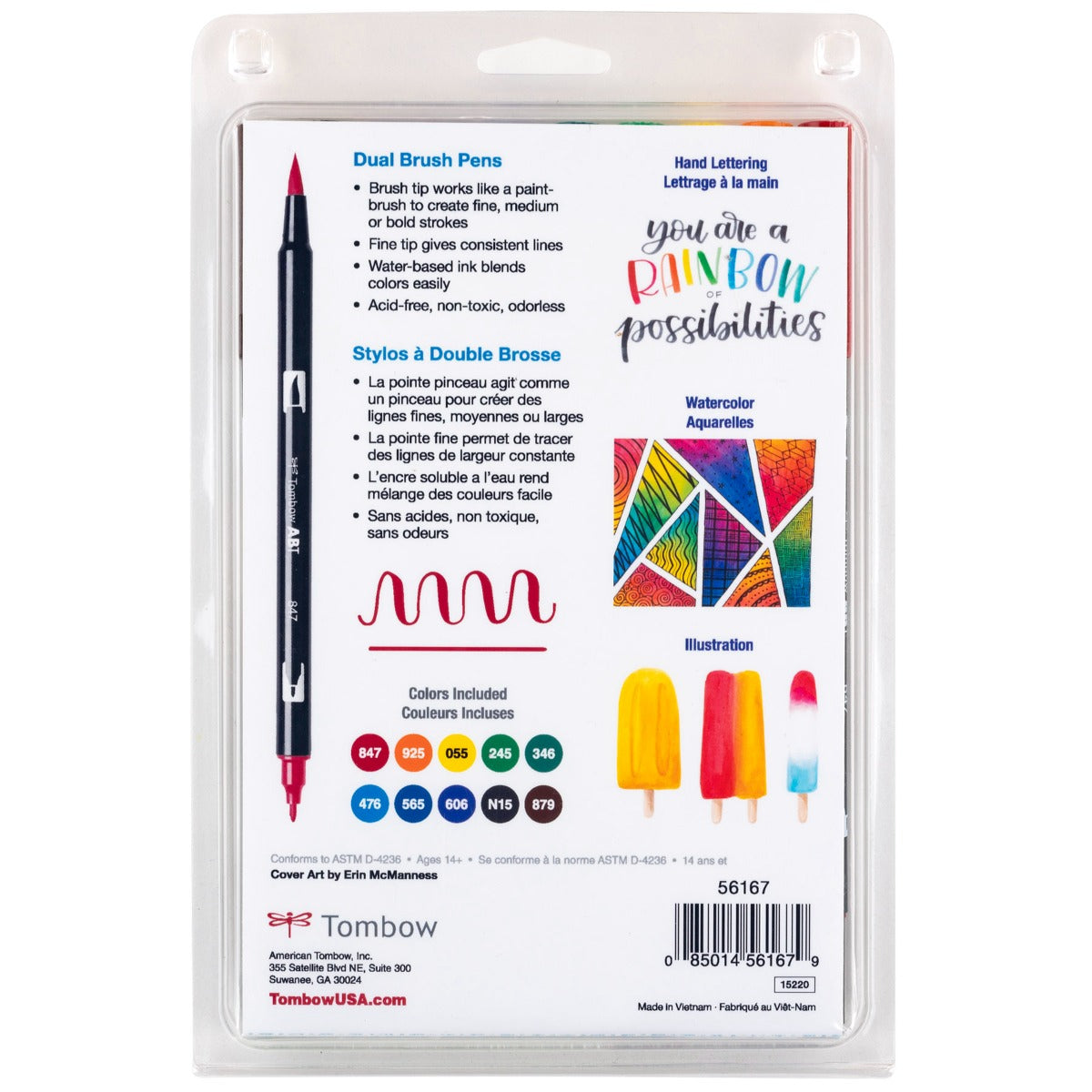 Tombow - Dual Brush Pen Set 10 - Primary