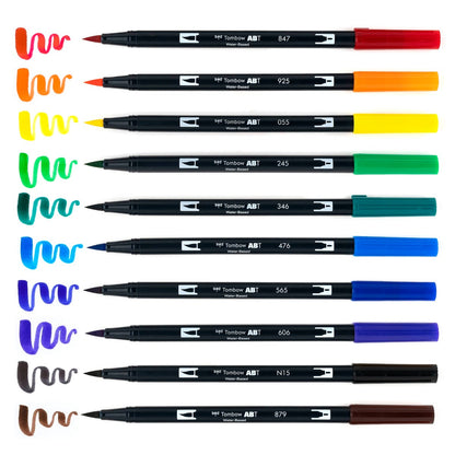 Tombow - Dual Brush Pen Set 10 - Primary