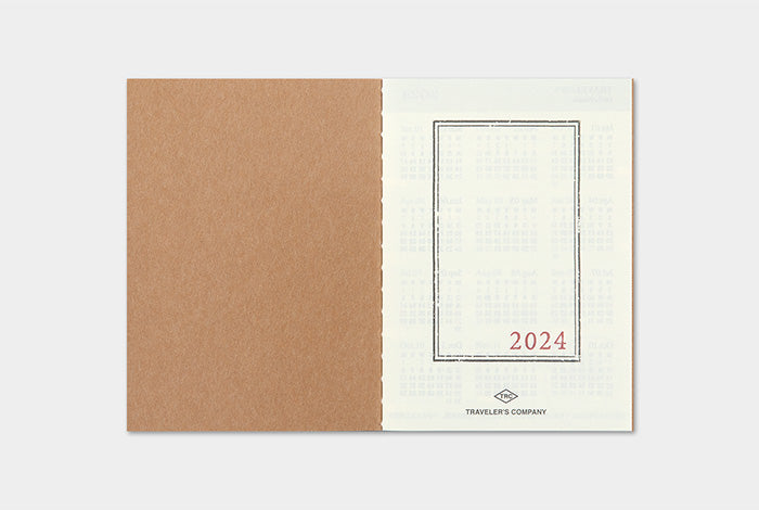 TRAVELER’S NOTEBOOK – Refill 2024 Monthly (Passport Size) (Pre-Order)